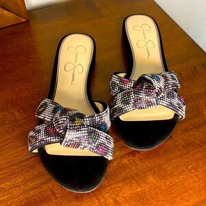 Jessica Simpson Alisen Oxford Knotted Slide Sandals size 6 M multicolored